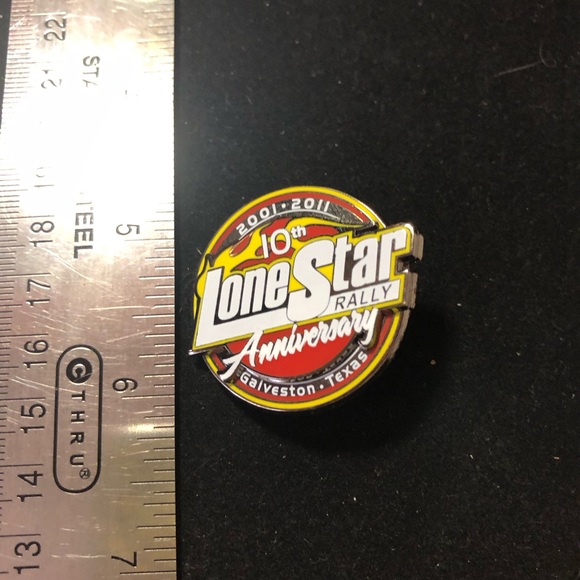 Lone Star Rally Galveston Texas 10th anniversary 2001-2011 biker lapel pin - Picture 2 of 5